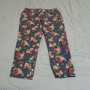 Flower print pants